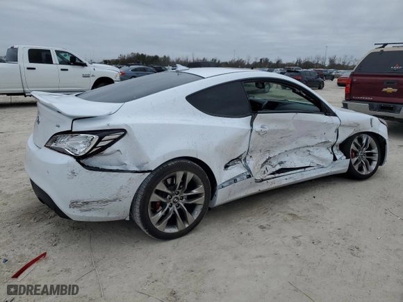 2016 Hyundai Genesis Coupe 3.8L Ultimate with VIN KMHHU6KJ3GU133852, listed as a Copart auction lot 41929395 with 76,825 mi miles and Salvage Title. Bid and sale history available at carsss.com. Image 3.