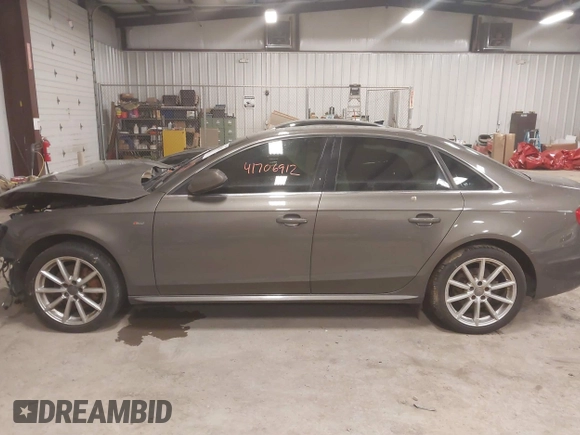 2014 Audi A4 Premium Plus with VIN WAUFFAFL1EN004940, listed as a IAAI auction lot 41706912 with 72,527 mi miles. Bid and sale history available at carsss.com. Image 14.