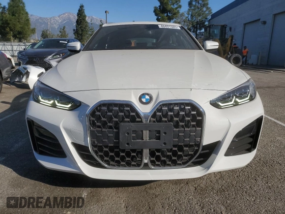 2023 BMW 4 Series 430i with VIN WBA63AV09PFN91000, listed as a Copart auction lot 46491385 with 3,372 mi miles and Salvage title. Bid and sale history available at DreamBid. Image 5.
