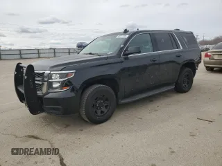 2017 Chevrolet Tahoe Commercial with VIN 1GNSKDEC9HR205490, listed as a Copart auction lot 48721705 with 158,853 mi miles and Salvage title. Bid and sale history available at DreamBid. Image 1.