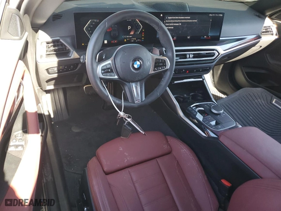 2024 BMW 2 Series 230i with VIN 3MW23CM07R8E89279, listed as a Copart auction lot 44823465 with 4,481 mi miles and Salvage Title. Bid and sale history available at carsss.com. Image 8.