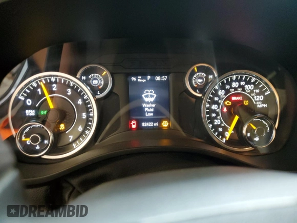 2019 Ram 1500 Tradesman with VIN 1C6RRECT7KN745812, listed as a Copart auction lot 55485685 with 82,422 mi miles and Salvage title. Bid and sale history available at DreamBid. Image 9.