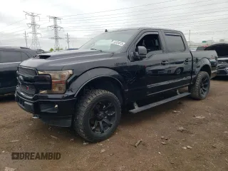 2018 Ford F-150 XL with VIN 1FTEW1E50JFE41365, listed as a Copart auction lot 55334975 with 25,270 mi miles and Salvage title. Bid and sale history available at DreamBid. Image 1.