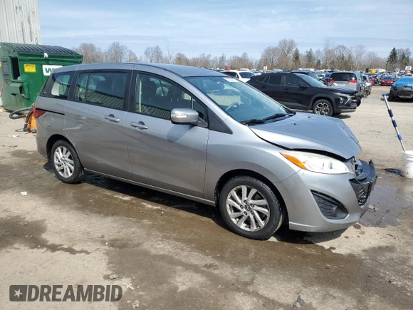 2015 Mazda 5 Sport with VIN JM1CW2BL1F0185263, listed as a Copart auction lot 51070815 with 62,102 mi miles and Salvage Title. Bid and sale history available at DreamBid. Image 4.