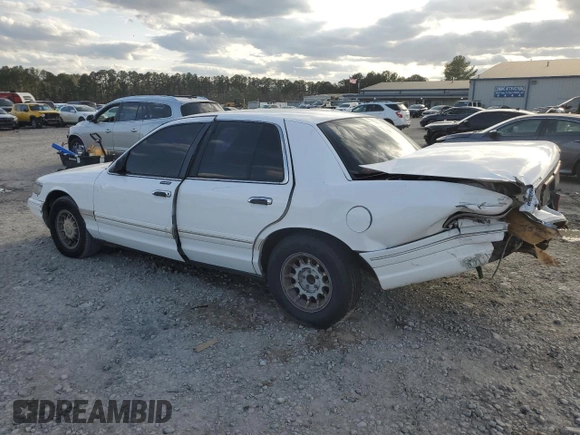 1997 Mercury Grand Marquis LS with VIN 2MELM75W6VX626800, listed as a Copart auction lot 48262195 with 189,556 mi miles and Salvage Title. Bid and sale history available at DreamBid. Image 2.