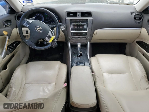 2012 Lexus IS 250 with VIN JTHBF5C28C5167519, listed as a Copart auction lot 51755455 with 265,040 mi miles and Salvage Title. Bid and sale history available at DreamBid. Image 8.