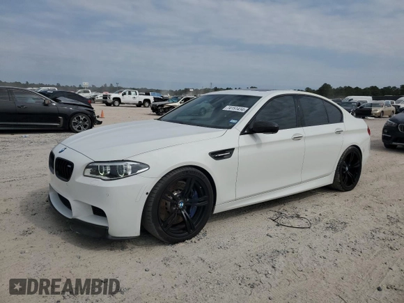 2016 BMW M5 with VIN WBSFV9C59GD595692, listed as a Copart auction lot 74151434 with 55,092 mi miles and Salvage Title. Bid and sale history available at carsss.com. Image 1.