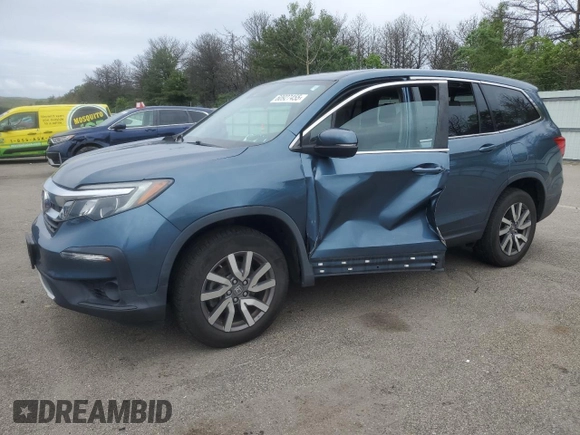 2019 Honda Pilot EX-L z VIN 5FNYF6H59KB025861, wystawiony jako Copart lot #60927455 z przebiegiem 110 089 mil mil oraz Szkoda całkowita • Salvage title. Historia ofert i sprzedaży dostępna na DreamBid. Obrazek 1.