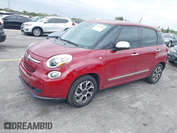 2014 FIAT 500L Lounge with VIN ZFBCFACH1EZ008603, listed as a IAAI auction lot 41583042 with 92,209 mi miles and . Bid and sale history available at DreamBid. Image 2.