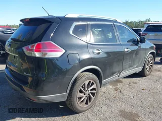 2016 Nissan Rogue SV with VIN KNMAT2MV9GP691799, listed as a IAAI auction lot 40902441 with 103,075 mi miles. Bid and sale history available at carsss.com. Image 4.