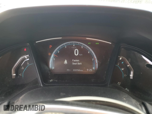 2019 Honda Civic LX with VIN 2HGFC2F64KH598215, listed as a Copart auction lot 41570505 with 33,768 mi miles and Non Repairable. Bid and sale history available at DreamBid. Image 9.