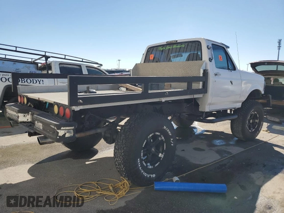 1994 Ford F-150 with VIN 1FTEF14N3RNA36989, listed as a Copart auction lot 80760184 with Not provided miles and Salvage title. Bid and sale history available at DreamBid. Image 3.