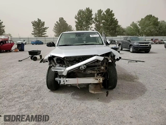 2021 Toyota 4Runner SR5 with VIN JTEEU5JR7M5238789, listed as a Copart auction lot 56677715 with 105,390 mi miles and Salvage title. Bid and sale history available at DreamBid. Image 14.
