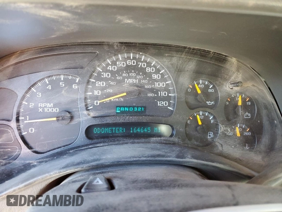 2003 Chevrolet Suburban LT with VIN 3GNGK26G33G189968, listed as a Copart auction lot 53857205 with 164,645 mi miles and Salvage Title. Bid and sale history available at carsss.com. Image 9.