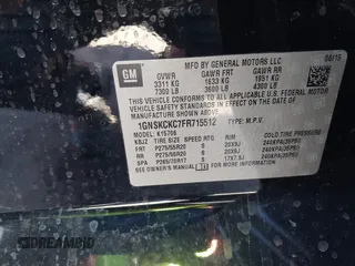 2015 Chevrolet Tahoe LTZ z VIN 1GNSKCKC7FR715512, wystawiony jako IAAI lot #42054583 z przebiegiem 106 941 mil mil oraz . Historia ofert i sprzedaży dostępna na DreamBid. Obrazek 9.