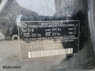 2018 Hyundai Sonata SEL with VIN 5NPE34AF2JH687848, listed as a Copart auction lot 48109225 with 122,803 mi miles and Salvage Title. Bid and sale history available at carsss.com. Image 12.
