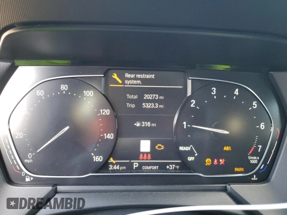 2020 BMW 2 Series 228i xDrive with VIN WBA73AK01L7F89628, listed as a Copart auction lot 38439214 with 20,273 mi miles. Bid and sale history available at carsss.com. Image 9.