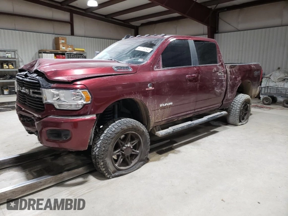 2021 Ram 2500 Big Horn with VIN 3C6UR5DL2MG610287, listed as a Copart auction lot 52572165 with 111,247 mi miles and Salvage Title. Bid and sale history available at carsss.com. Image 1.