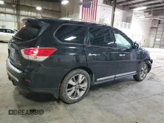 2015 Nissan Pathfinder Platinum z VIN 5N1AR2MM6FC702457, wystawiony jako Copart lot #55302175 z przebiegiem 132 255 mil mil oraz Szkoda całkowita • Salvage title. Historia ofert i sprzedaży dostępna na DreamBid. Obrazek 3.
