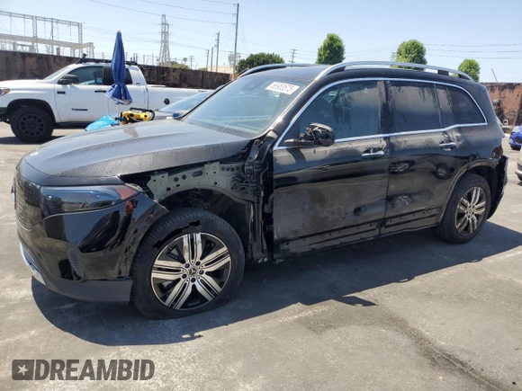 2024 Mercedes-Benz EQB 250+ z VIN W1N9M0CB0RN098562, wystawiony jako Copart lot #56983575 z przebiegiem 6 106 mil mil oraz Szkoda całkowita • Salvage title. Historia ofert i sprzedaży dostępna na DreamBid. Obrazek 1.