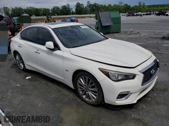 2018 Infiniti Q50 Luxe z VIN JN1EV7APXJM360210, wystawiony jako Copart lot #59193045 z przebiegiem 174 679 mil mil oraz Czysty tytuł • Clean title. Historia ofert i sprzedaży dostępna na DreamBid. Obrazek 4.