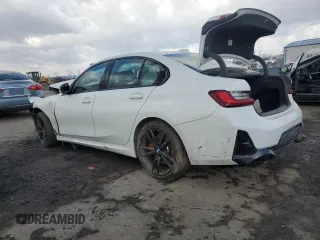 2024 BMW 3 Series M340i xDrive with VIN 3MW49FF09R8E00818, listed as a Copart auction lot 42376645 with 0 mi miles and Salvage Title. Bid and sale history available at carsss.com. Image 2.