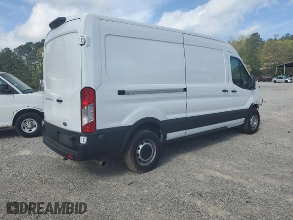 2024 Ford Transit Cargo with VIN 1FTBR1C87RKB33457, listed as a Copart auction lot 49390855 with 5,893 mi miles and Salvage Title. Bid and sale history available at DreamBid. Image 3.