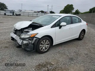 2012 Honda Civic LX z VIN 19XFB2F55CE370956, wystawiony jako Copart lot #58225435 z przebiegiem 74 269 mil mil oraz Szkoda całkowita • Salvage title. Historia ofert i sprzedaży dostępna na DreamBid. Obrazek 1.