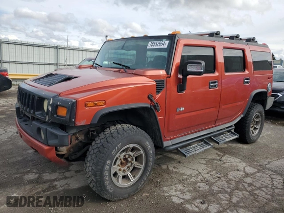 2003 Hummer H2 with VIN 5GRGN23U43H114002, listed as a Copart auction lot 78552954 with 203,277 mi miles and Clean Title. Bid and sale history available at carsss.com. Image 1.