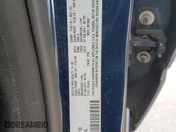 2020 Ram 1500 Limited with VIN 1C6SRFHT5LN389118, listed as a Copart auction lot 48781095 with 59,859 mi miles and Salvage Title. Bid and sale history available at carsss.com. Image 14.