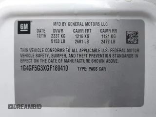2016 Buick LaCrosse Premium II with VIN 1G4GF5G3XGF180410, listed as a IAAI auction lot 41648448 with 117,981 mi miles and . Bid and sale history available at DreamBid. Image 9.