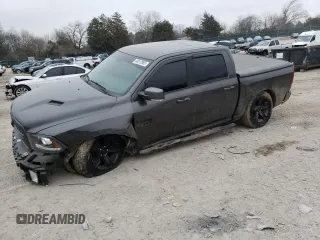2018 Ram 1500 Night with VIN 1C6RR7MT5JS152010, listed as a Copart auction lot 44012985 with 86,375 mi miles and Salvage Title. Bid and sale history available at carsss.com. Image 1.