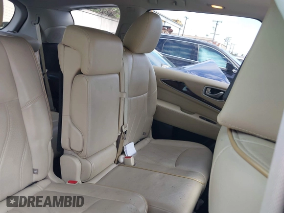 2015 Infiniti QX60 with VIN 5N1AL0MM3FC502870, listed as a IAAI auction lot 41734954 with 117,455 mi miles. Bid and sale history available at carsss.com. Image 8.