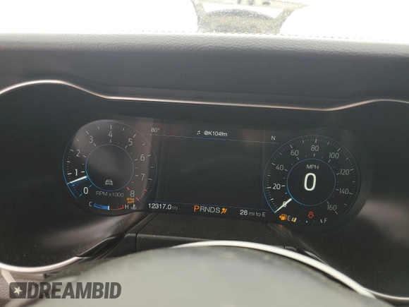 2023 Ford Mustang GT with VIN 1FA6P8CFXP5304962, listed as a Copart auction lot 54947875 with 12,317 mi miles and Salvage title. Bid and sale history available at DreamBid. Image 9.