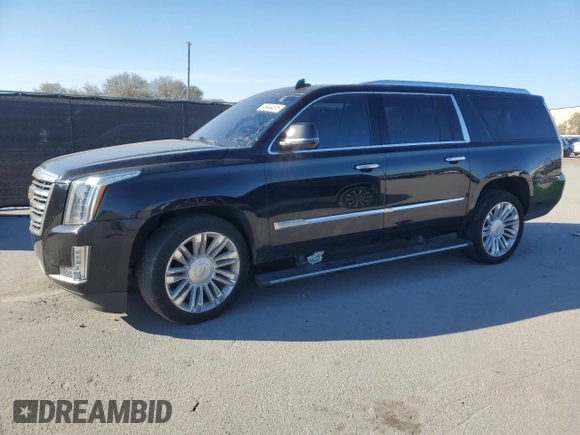 2018 Cadillac Escalade ESV Platinum z VIN 1GYS4KKJ4JR270516, wystawiony jako Copart lot #46444615 z przebiegiem 130 731 mil mil oraz Czysty tytuł • Clean title. Historia ofert i sprzedaży dostępna na DreamBid. Obrazek 1.