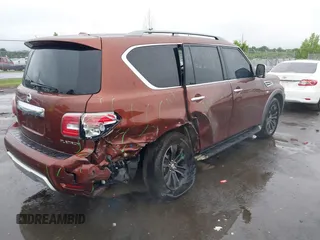 2018 Nissan Armada Platinum with VIN JN8AY2NE6J9731093, listed as a IAAI auction lot 42313252 with 125,617 mi miles and . Bid and sale history available at DreamBid. Image 4.