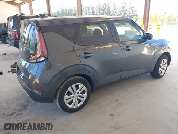 2023 Kia Soul LX with VIN KNDJ23AU6P7198389, listed as a IAAI auction lot 42057844 with 34,586 mi miles. Bid and sale history available at carsss.com. Image 4.