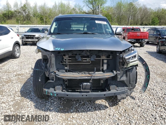 2018 Infiniti QX80 with VIN JN8AZ2NF0J9662455, listed as a Copart auction lot 51672675 with 145,131 mi miles and Salvage Title. Bid and sale history available at carsss.com. Image 5.