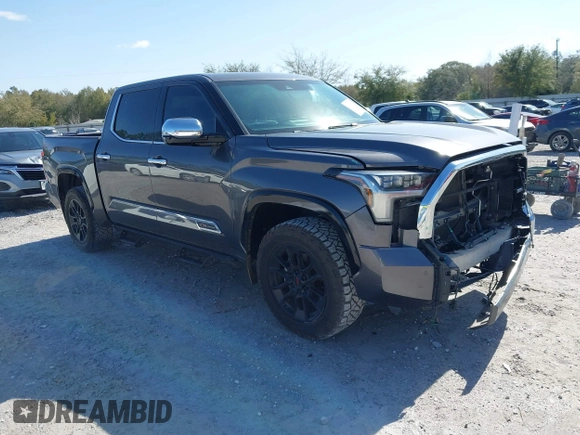 2022 Toyota Tundra 1794 Edition with VIN 5TFMA5DB9NX015571, listed as a IAAI auction lot 41730283 with 76,429 mi miles and . Bid and sale history available at DreamBid. Image 1.