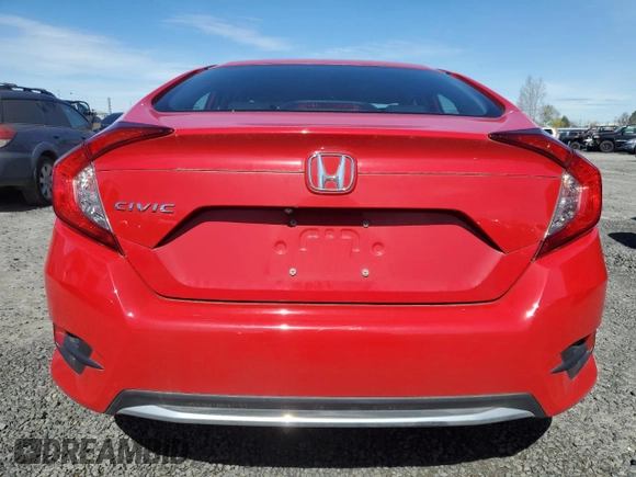 2019 Honda Civic Sedan LX with VIN 2HGFC2F62KH598469, listed as a Copart auction lot 49850515 with 74,192 mi miles and Salvage Title. Bid and sale history available at carsss.com. Image 6.
