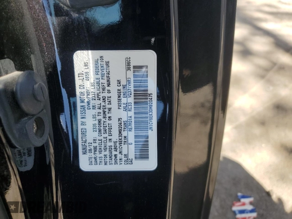 2013 Infiniti G37 IPL with VIN JN1CV6EK3DM920475, listed as a Copart auction lot 50588115 with 85,984 mi miles and Salvage Title. Bid and sale history available at carsss.com. Image 14.