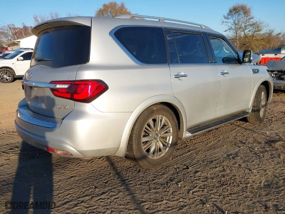 2018 Infiniti QX80 with VIN JN8AZ2NF1J9660374, listed as a IAAI auction lot 40985865 with NaN miles. Bid and sale history available at carsss.com. Image 4.