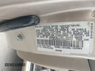 2000 Toyota Camry CE z VIN 4T1BG22K6YU620043, wystawiony jako IAAI lot #42425130 z przebiegiem 157 080 mil mil oraz . Historia ofert i sprzedaży dostępna na DreamBid. Obrazek 9.