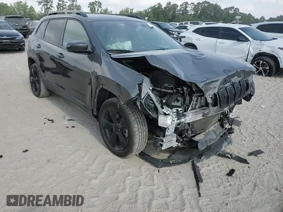 2021 Jeep Cherokee Altitude with VIN 1C4PJLLB0MD173851, listed as a Copart auction lot 53500385 with 57,674 mi miles and Salvage title. Bid and sale history available at DreamBid. Image 15.