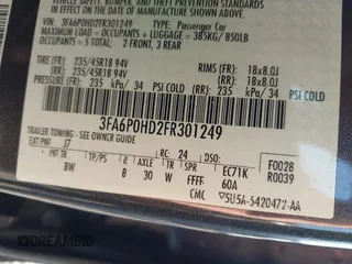 2015 Ford Fusion SE с VIN 3FA6P0HD2FR301249, выставлен на аукционе IAAI как лот 42688278 с пробегом 166 813 миль миль и . История ставок и продаж доступна на DreamBid. Изображение 9.