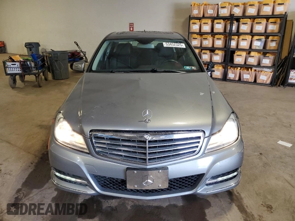 2012 Mercedes-Benz C 300 Sport with VIN WDDGF8BB1CA647084, listed as a Copart auction lot 53452325 with 95,059 mi miles and Salvage Title. Bid and sale history available at DreamBid. Image 5.