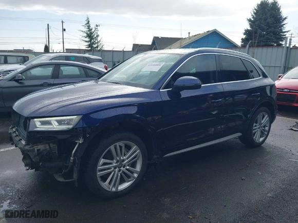 2018 Audi Q5 Premium Plus with VIN WA1BNAFY0J2239187, listed as a IAAI auction lot 41646800 with 90,417 mi miles. Bid and sale history available at carsss.com. Image 2.