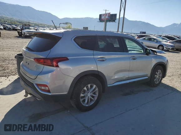 2020 Hyundai Santa Fe SE with VIN 5NMS2CAD1LH199165, listed as a Copart auction lot 54455865 with 27,688 mi miles and Salvage title. Bid and sale history available at DreamBid. Image 3.