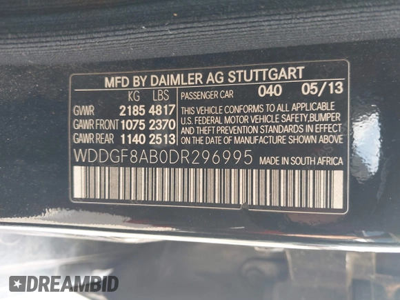 2013 Mercedes-Benz C 300 Sport с VIN WDDGF8AB0DR296995, выставлен на аукционе IAAI как лот 42663030 с пробегом 140 805 миль миль и . История ставок и продаж доступна на DreamBid. Изображение 9.