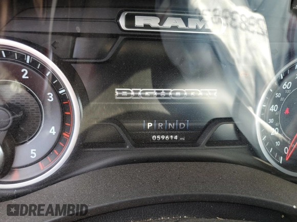 2022 Ram 2500 Big Horn with VIN 3C6UR5MLXNG309851, listed as a Copart auction lot 56697425 with 59,614 mi miles and Salvage title. Bid and sale history available at DreamBid. Image 9.